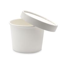 Food Container Medd Max 8 oz. Paper White Disposable