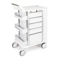 Phlebotomy Storage Cart McKesson Aluminum Frame 23-1/2 W X 17-3/4 D X 42-1/4 H Inch White, EA/1
