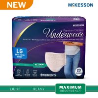 Absorbent Underwear McKesson Premium Discreet Maximum Pull On with Tear Away Seams Adult Large Female Disposable Heavy Absorbency, CS/80