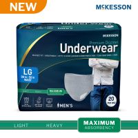 Absorbent Underwear McKesson Premium Discreet Maximum Pull On with Tear Away Seams Adult Large Male Disposable Heavy Absorbency, CS/80