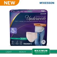 Absorbent Underwear McKesson Premium Discreet Maximum Pull On with Tear Away Seams Adult X-Large Female Disposable Heavy Absorbency