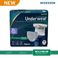 Absorbent Underwear McKesson Premium Discreet Maximum Pull On with Tear Away Seams Adult X-Large Male Disposable Heavy Absorbency