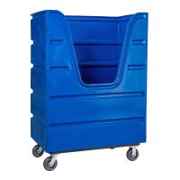 Bulk Transport Truck 1800 lbs. Weight Capacity Poly / Steel 2 Rigid, 2 Swivel Casters, 48 X 29 X 69 Inch