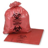Biohazard Waste Bag McKesson Biohazard Symbol / Infectious Waste 1 to 3 gal. Red 11 X 14 Inch