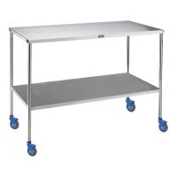Instrument / Back Table Stainless Steel Frame 24 X 48 X 34 Inch Silver