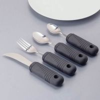 Flexible Fork Sure Grip™ General Purpose Silver / Black Rubber / Stainless Steel