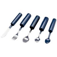 Fork Built Up Handle Blue Plastic-Coated / Stainless Steel