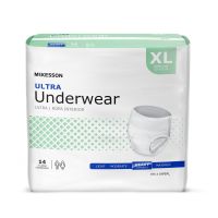 Absorbent Underwear McKesson Ultra Pull On with Tear Away Seams Adult X-Large Unisex Disposable Heavy Absorbency