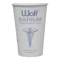 Barium Cup Wolf® 14 oz. Paper White Disposable
