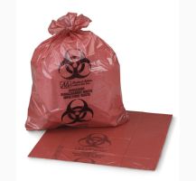 Biohazard Waste Bag Biohazard Symbol / Biohazardous Waste / Infectious Waste 4 to 6 gal. Red 17 X 18 Inch, CS/1000