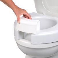Bariatric Raised Toilet Seat Ableware Secure-Bolt 3 Inch Height Standard Round 600 lbs. Weight Capacity