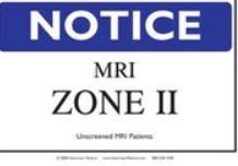 Door Sign Caution Notice MRI
