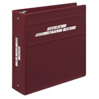 Binder Carstens® 3 Ring Burgundy / Silver 400 Sheets Side Opening