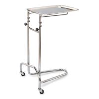 Mayo Instrument Stand McKesson Hand Operated Double Post California Style Large Tray