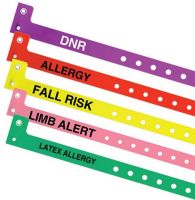 Identification Wristband Alert Band Permanent Snap Limb Alert