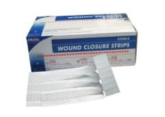 Skin Closure Strip Dukal 1 X 4 Inch Nonwoven Material Reinforced Strip White