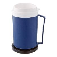 Drinking Mug 12 oz. Plastic Blue Reusable