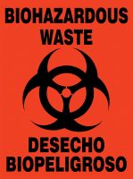 Door / Wall Sign Caution Biohazard Waste