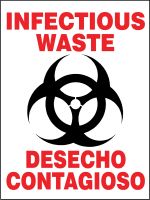 Door / Wall Sign Caution Infectious Waste