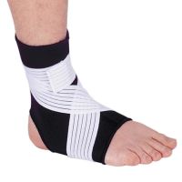 Sammons Preston Neoprene Ankle Supports with Strap - Large, Black