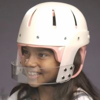 Hard Shell Helmet with Face Bar, S - Pink Liner