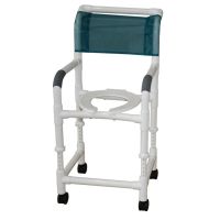 Adjustable Height Rolling Shower Chair - 22" Wide