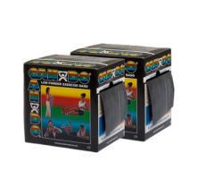 CanDo Bands - 100 Yard Roll Exercise Band Twin-Paks - Black, X-Heavy, Latex-Free