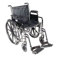 Drive Silver Sport 2 Wheelchair - 18"W x 16"D - Full Arm, Legrests