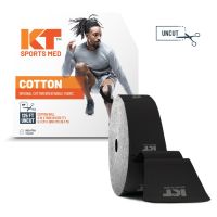 KT Tape Cotton Uncut 125' Per Roll Black