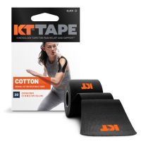 KT Tape Cotton Precuts 10" 20/Roll Black