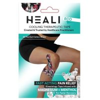 Heali Eco Kinesiology Tape Infused with Magnesium & Menthol, Pink Camo, 2X10, 20 strips