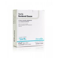 Bordered Gauze Wound Dressing With Adhesive Border - 6" x 6", Non-Sterile