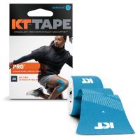 KT Tape PRO Synthetic Pre-cut - 10" Strips - 20 per Roll - Laser Blue