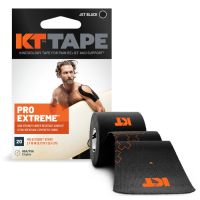KT Tape PRO Extreme - Pre-Cut 10" Strips - 20/Roll - Black