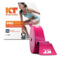 KT Tape PRO Jumbo Roll Synthetic Pre-cut - 10" Strips - 150 per Roll - Pink