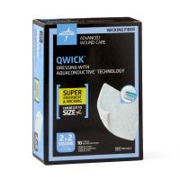 Qwick Nonadhesive Dressing with Aquaconductive Technology, 2" x 2"
