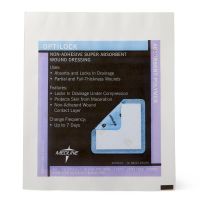 OptiLock Nonadhesive Super Absorbent Wound Dressings, 4" x 4", in Educational Packaging MSC6444EPH