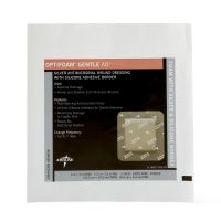 Optifoam Gentle AG+ Wound Dressing with Silicone Adhesive Border