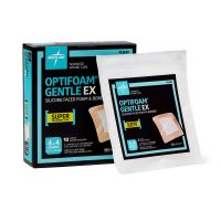 Optifoam Gentle EX Bordered Foam Dressing, 4" x 4", in Educational Packaging MSCEX44EPZ
