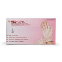 MediGuard Powder-Free Clear Vinyl Exam Gloves, Size L