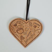 Female Nurse Etched Wood Ornament, Personalized