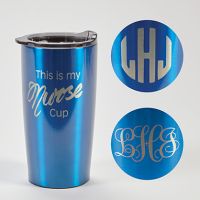 Himalayan Tumbler, Blue, Nurse, Personalized