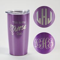 Himalayan Tumbler, Purple, Nurse, Personalized