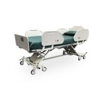 Acute Care Behavioral Health Power Hospital Bed, Gray, 80" L x 36" W x 11"-31.5" H