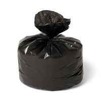 Trash Liner, Black, 24" x 23", 0.35 Mil, Flat