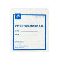 Patient Belongings Bag with Drawstring, 18" x 20", White NON026310