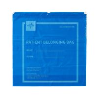 Patient Belongings Bag with Drawstring, White, 18" x 20"
