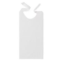 Disposable Tissue / Poly Adult Bib with Ties, 16" x 33"