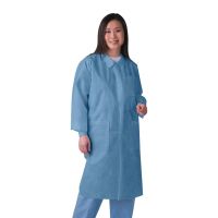 Disposable Knit-Cuff Multilayer Lab Coats with Traditional Collar-NONSW400XXL-out of stock
