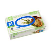 Restore Touch Powder-Free Nitrile Exam Gloves with Oatmeal, Size M OAT3002H
